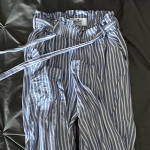 High rise striped pants
